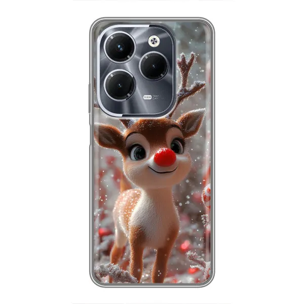 Чехол с принтом «Олень с носом» для Infinix Hot 40 Play