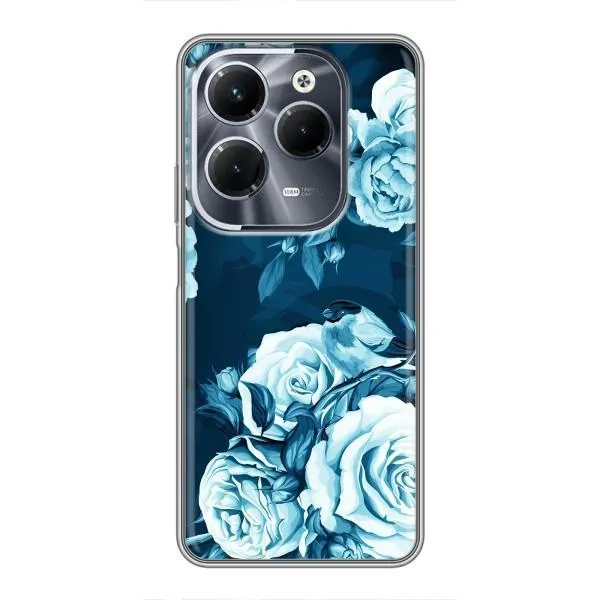 Чехол с принтом «Голубые Бутоны» для Infinix Hot 40 Pro