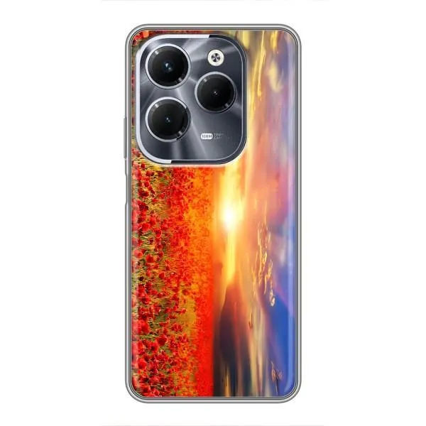 Чехол с принтом «Поле тюльпанов» для Infinix Hot 40 Pro