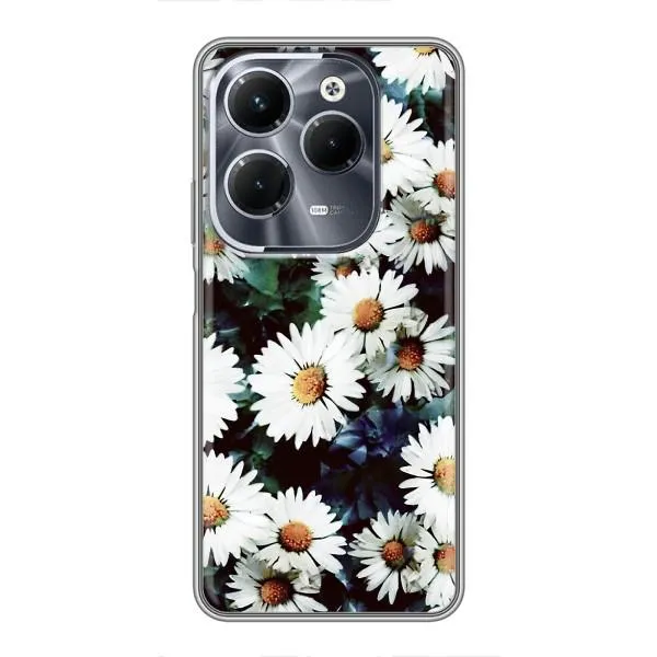 Чехол с принтом «Ромашки» для Infinix Hot 40 Pro
