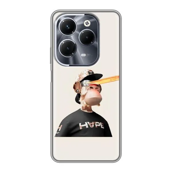Чехол с принтом «обезьяна NFT в очках» для Infinix Hot 40 Pro