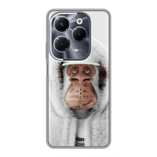 Чехол с принтом «обезьяна NFT в тату» для Infinix Hot 40 Pro