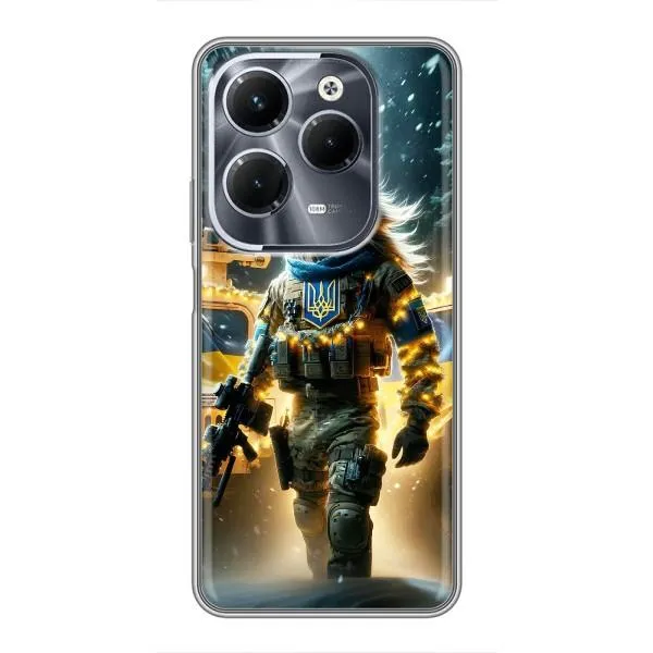 Чехол с принтом «ЛЕВ ЗСУ» для Infinix Hot 40 Pro