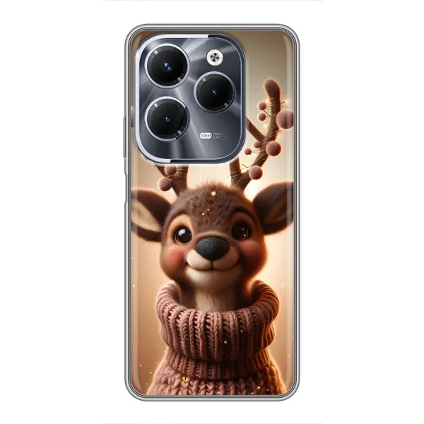 Чехол с принтом «Олень в свитере» для Infinix Hot 40 Pro