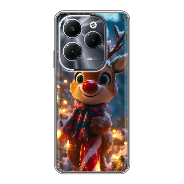 Чехол с принтом «Олень с шарфом» для Infinix Hot 40 Pro