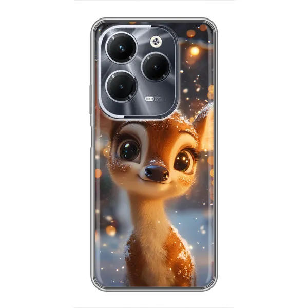 Чехол с принтом «Олененок среди гирлянд» для Infinix Hot 40 Pro