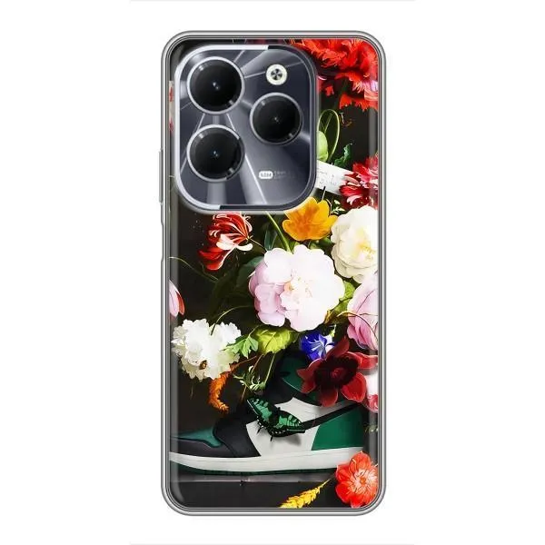Чехол с принтом «Nike цветы» для Infinix Hot 40
