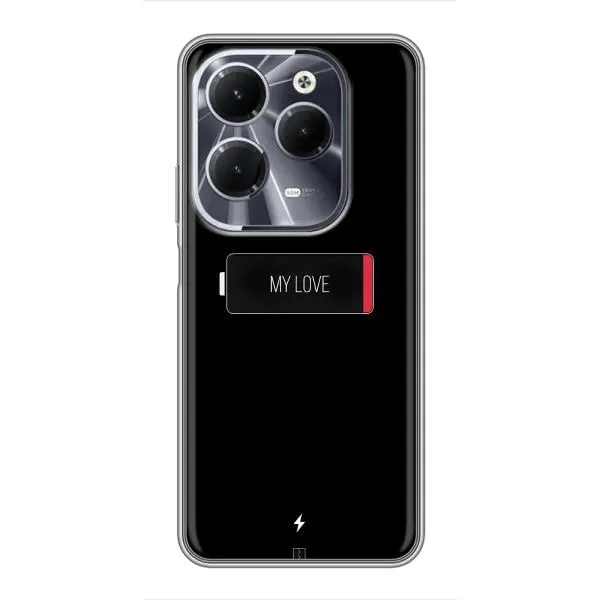 Чехол с принтом «Love battery» для Infinix Hot 40