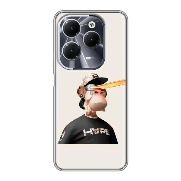 Чехол с принтом «обезьяна NFT в очках» для Infinix Hot 40