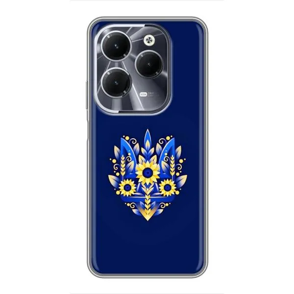 Чехол с принтом «Цветочный Герб» для Infinix Hot 40