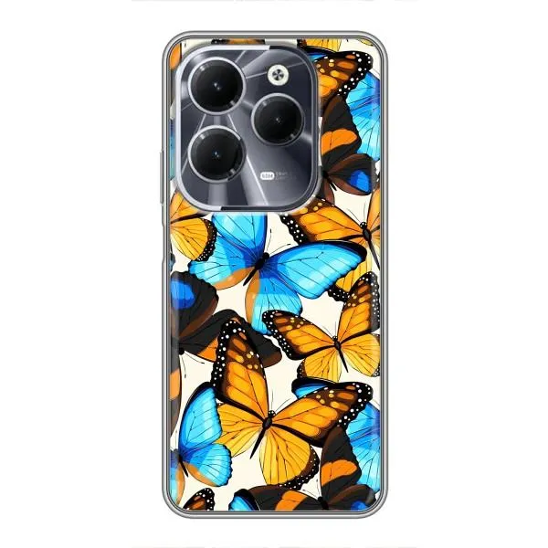 Чехол с принтом «Яркие бабочки» для Infinix Hot 40