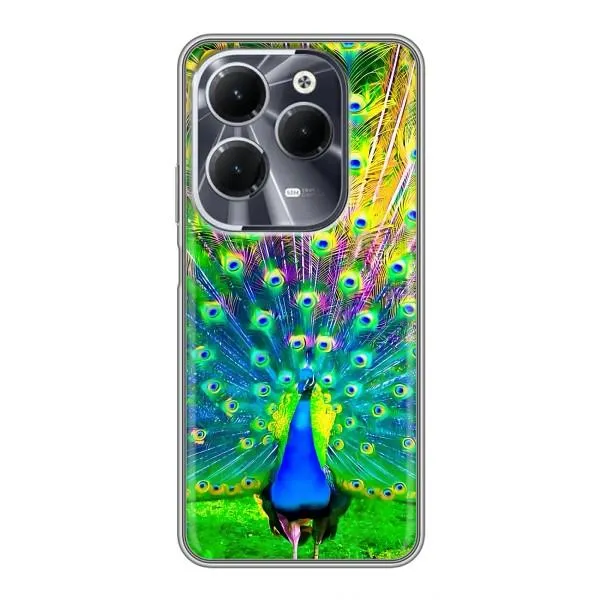 Чехол с принтом «Яркий Павлин» для Infinix Hot 40