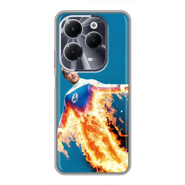 Чехол с принтом «Человек-факел в огне» для Infinix Hot 40