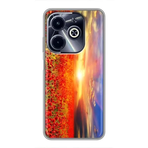 Чехол с принтом «Поле тюльпанов» для Infinix Hot 40i