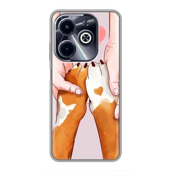 Чехол с принтом «Любовь к собакам» для Infinix Hot 40i