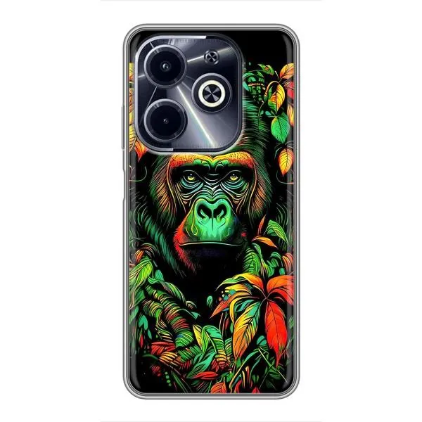 Чехол с принтом «Обезьяна в тропиках» для Infinix Hot 40i