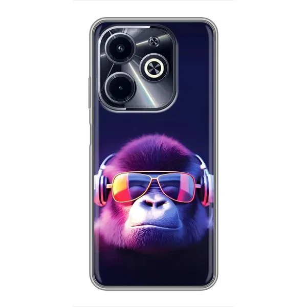 Чехол с принтом «Стильная обезьяна» для Infinix Hot 40i