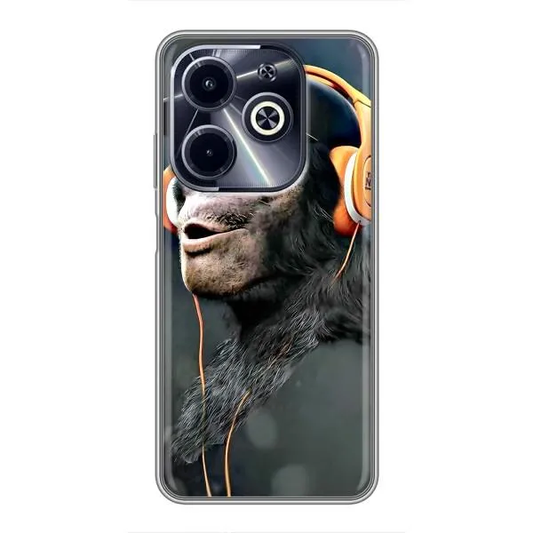Чехол с принтом «В наушниках» для Infinix Hot 40i