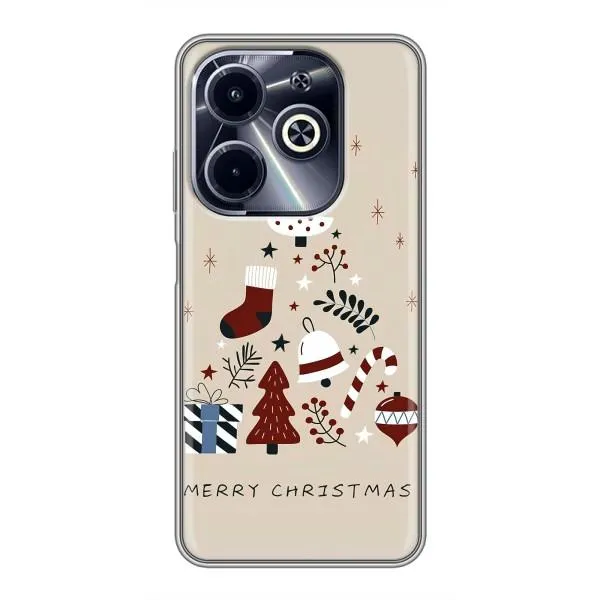 Чохол з принтом «Merry Christmas» для Infinix Hot 40i