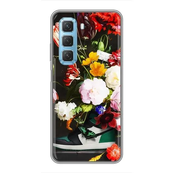 Чехол с принтом «Nike цветы» для Infinix Hot 50 5G