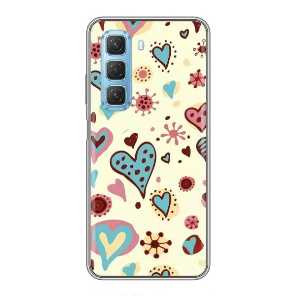 Чехол с принтом «Сердечки» для Infinix Hot 50 5G