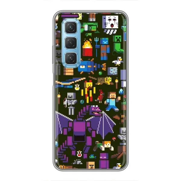 Чехол с принтом «Коллаж Майнкрафт» для Infinix Hot 50 5G