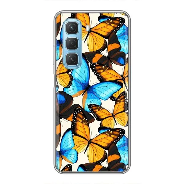 Чехол с принтом «Яркие бабочки» для Infinix Hot 50 5G