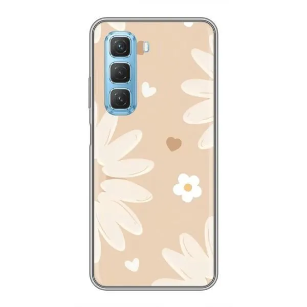 Чехол с принтом «Бежевые цветы» для Infinix Hot 50 5G