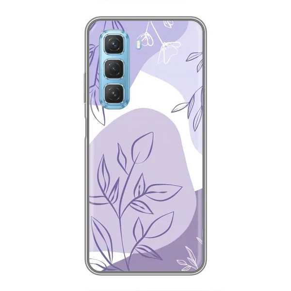Чехол с принтом «Фиолетовые листья абстракция» для Infinix Hot 50 5G