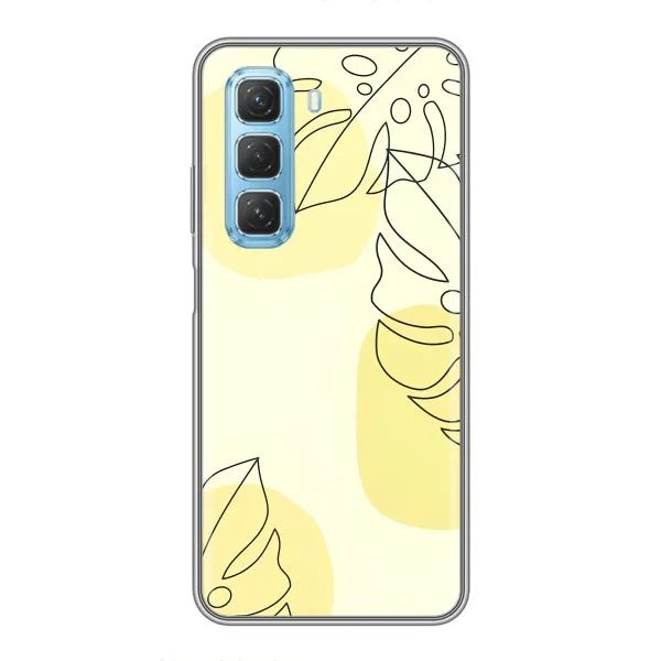 Чехол с принтом «Желтая монстера арт» для Infinix Hot 50 5G