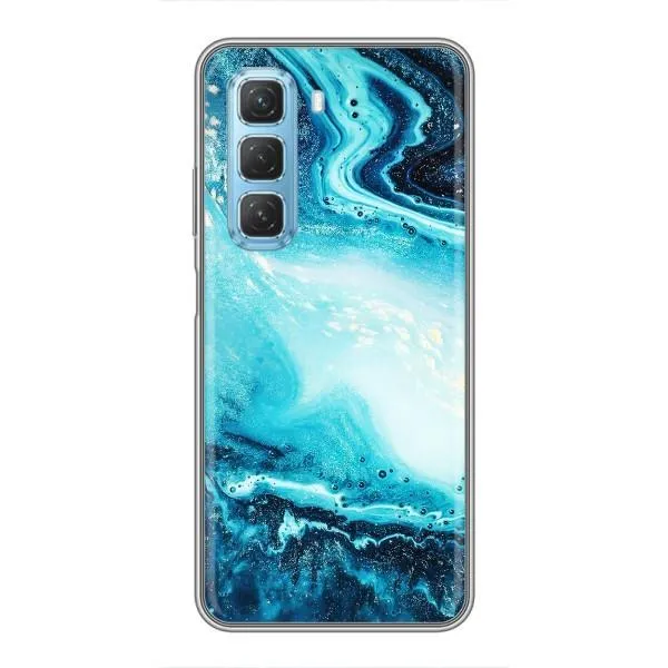 Чехол с принтом «Голубой мрамор» для Infinix Hot 50 5G