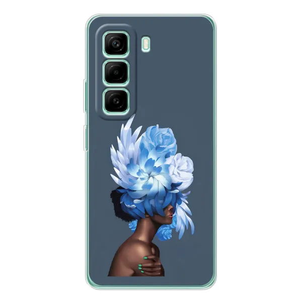 Чехол с принтом «Цветы на голове» для Infinix Hot 50 Pro Plus