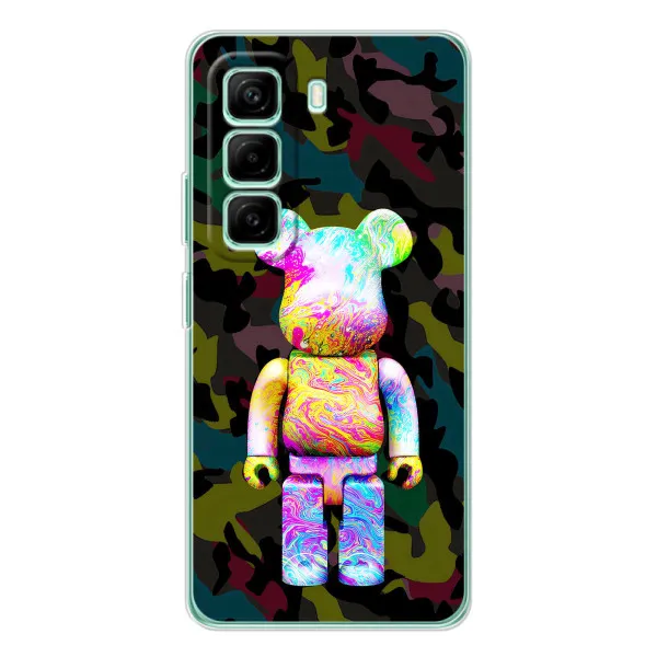Чехол с принтом «Яркий Bearbrick» для Infinix Hot 50 Pro Plus