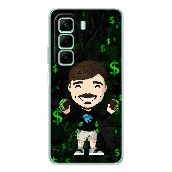 Чехол с принтом «Блогер Beast» для Infinix Hot 50 Pro Plus