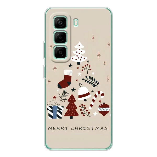 Чехол с принтом «Merry Christmas» для Infinix Hot 50 Pro Plus