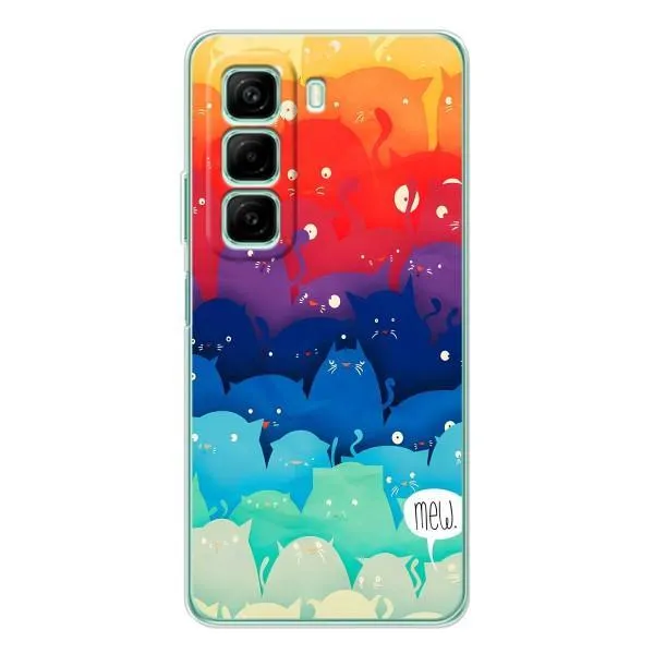 Чехол с принтом «Mew» для Infinix Hot 50 Pro