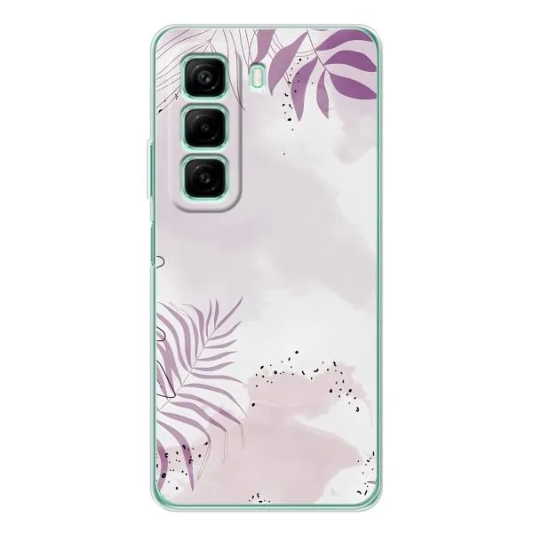 Чехол с принтом «Фиолетовые листья» для Infinix Hot 50 Pro