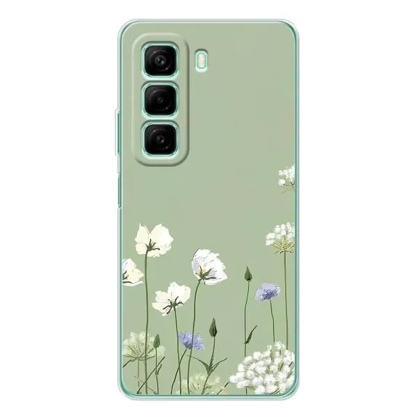 Чехол с принтом «Цветы на зеленом» для Infinix Hot 50 Pro