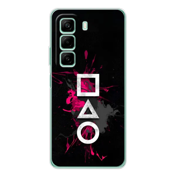 Чехол с принтом «Символы Игра кальмара» для Infinix Hot 50 Pro