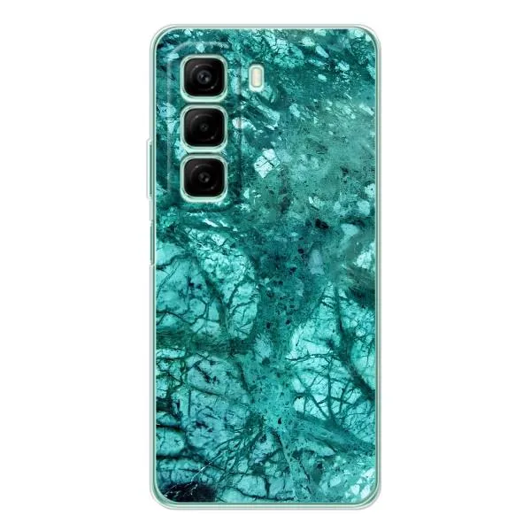 Чехол с принтом «Зеленый мрамор» для Infinix Hot 50 Pro