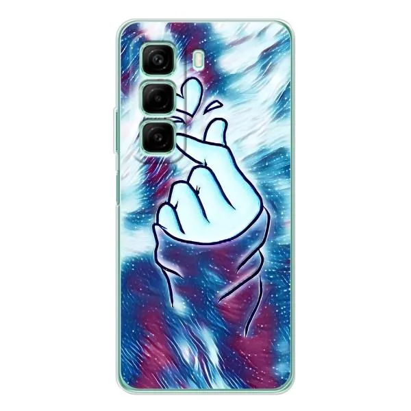 Чохол з принтом «Радужне серце» для Infinix Hot 50