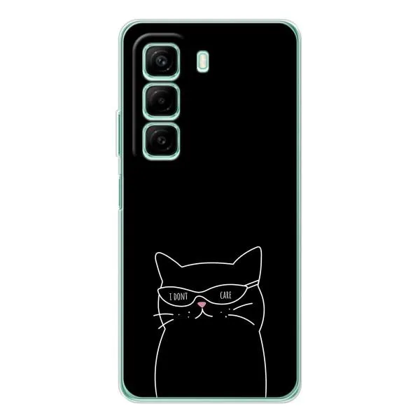 Чехол с принтом «Равнодушный кот» для Infinix Hot 50