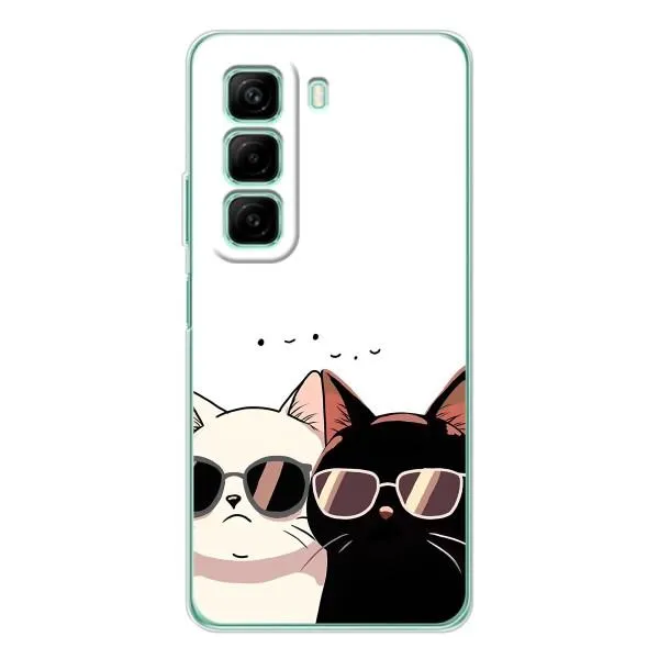 Чехол с принтом «Коты в очках» для Infinix Hot 50