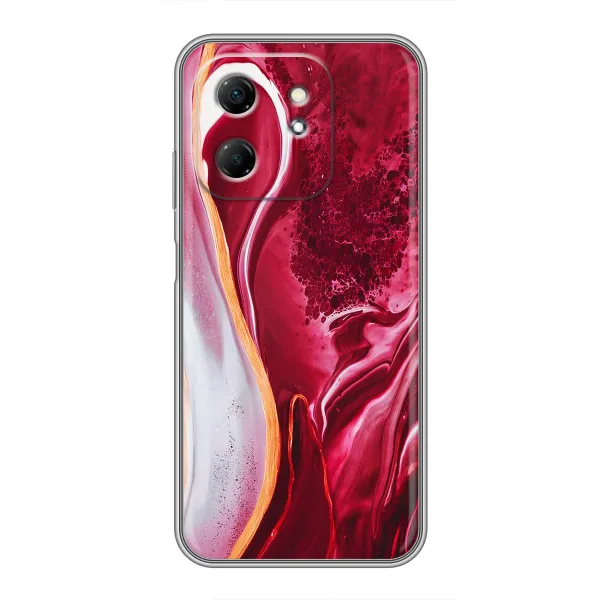 Чехол с принтом «Мрамор красный» для Infinix Hot 50i