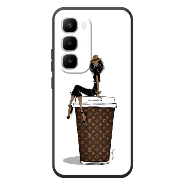 Чехол с принтом «кофе LOUIS VUITTON» для Infinix Hot 60 Pro Plus