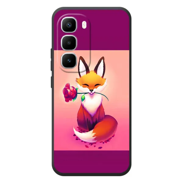 Чехол с принтом «Лисичка с розочкой» для Infinix Hot 60 Pro Plus Чехол с принтом «Лисичка с розочкой» для Infinix Hot 60 Pro Plus