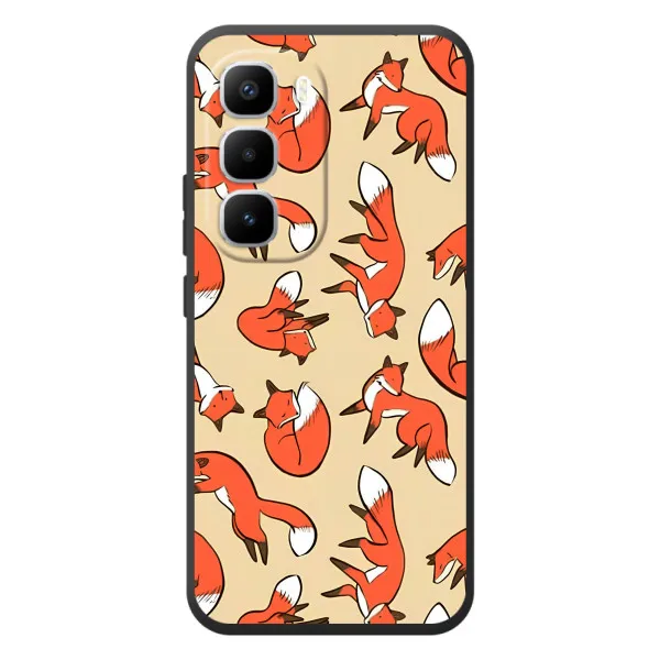 Чехол с принтом «Лисички» для Infinix Hot 60 Pro Plus Чехол с принтом «Лисички» для Infinix Hot 60 Pro Plus