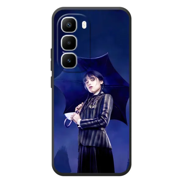 Чехол с принтом «Уэнздей с зонтом» для Infinix Hot 60 Pro Plus