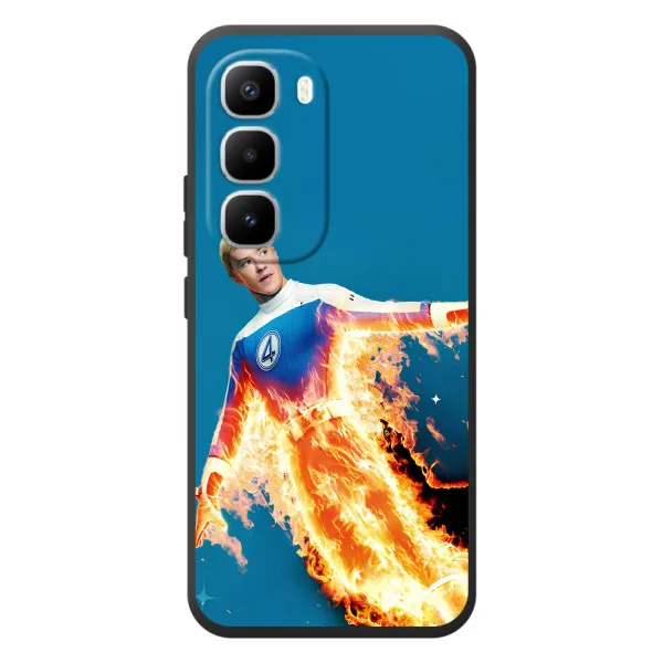 Чехол с принтом «Человек-факел в огне» для Infinix Hot 60 Pro Plus Чехол с принтом «Человек-факел в огне» для Infinix Hot 60 Pro Plus
