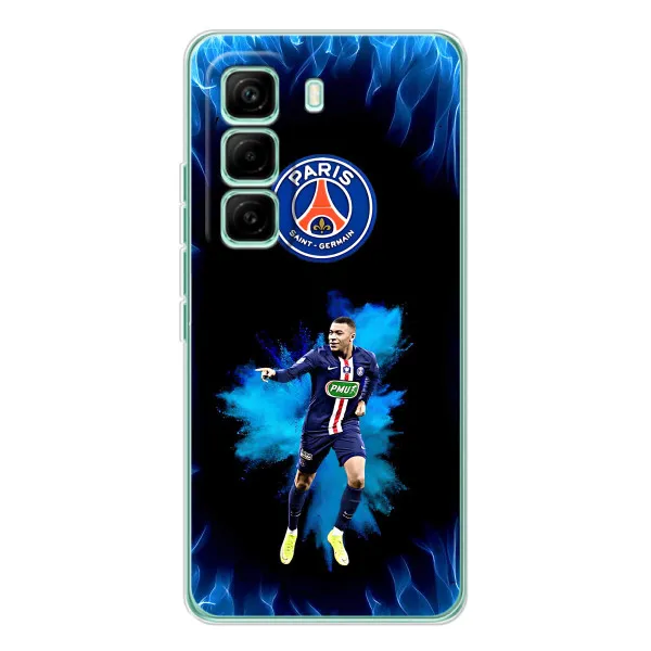 Чохол з принтом «Мбаппе у вогні» для Infinix Hot 60 Pro